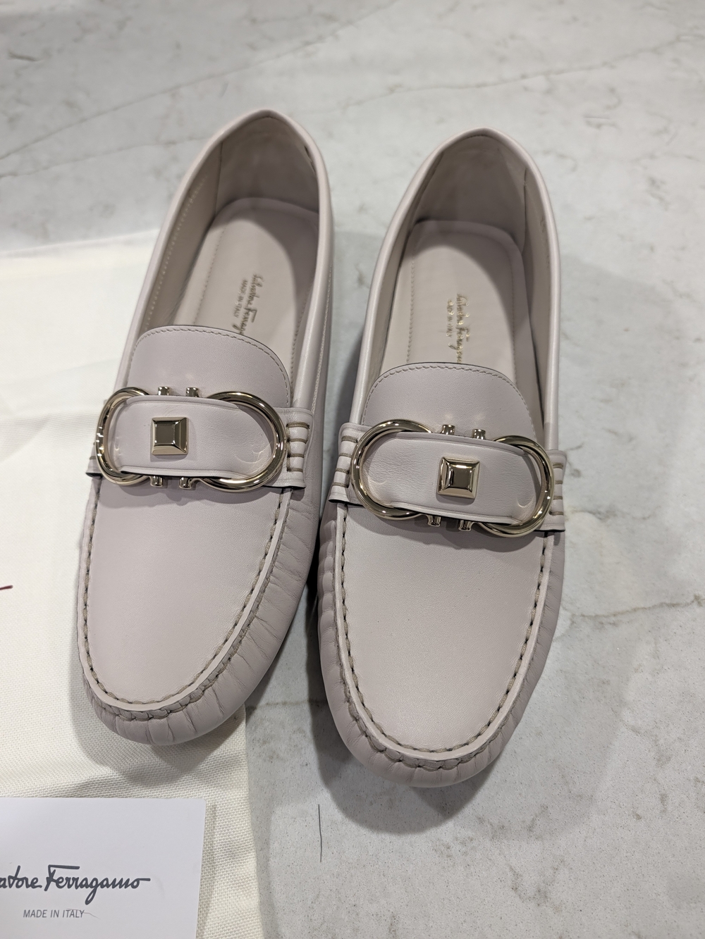 Salvatore Ferragamo Leather Horsebit Loafers 11C